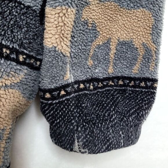 Vintage TeePee Canadian Wilderness Full Zip Fleece Sweater Size Medium - Picture 5 of 11